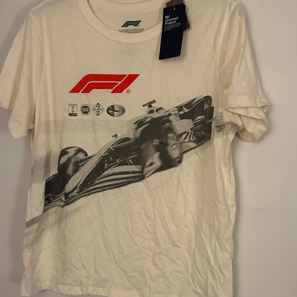F1 Licensed Women’s White Racing Graphic Tee